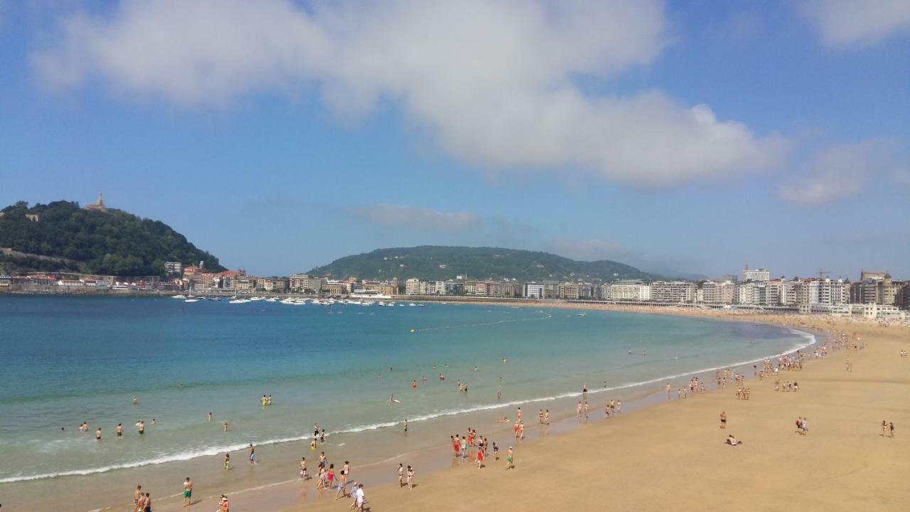 Ondarreta Beach Apartment Con Parking Free Y Aire Acondicionado 산세바스티안 외부 사진